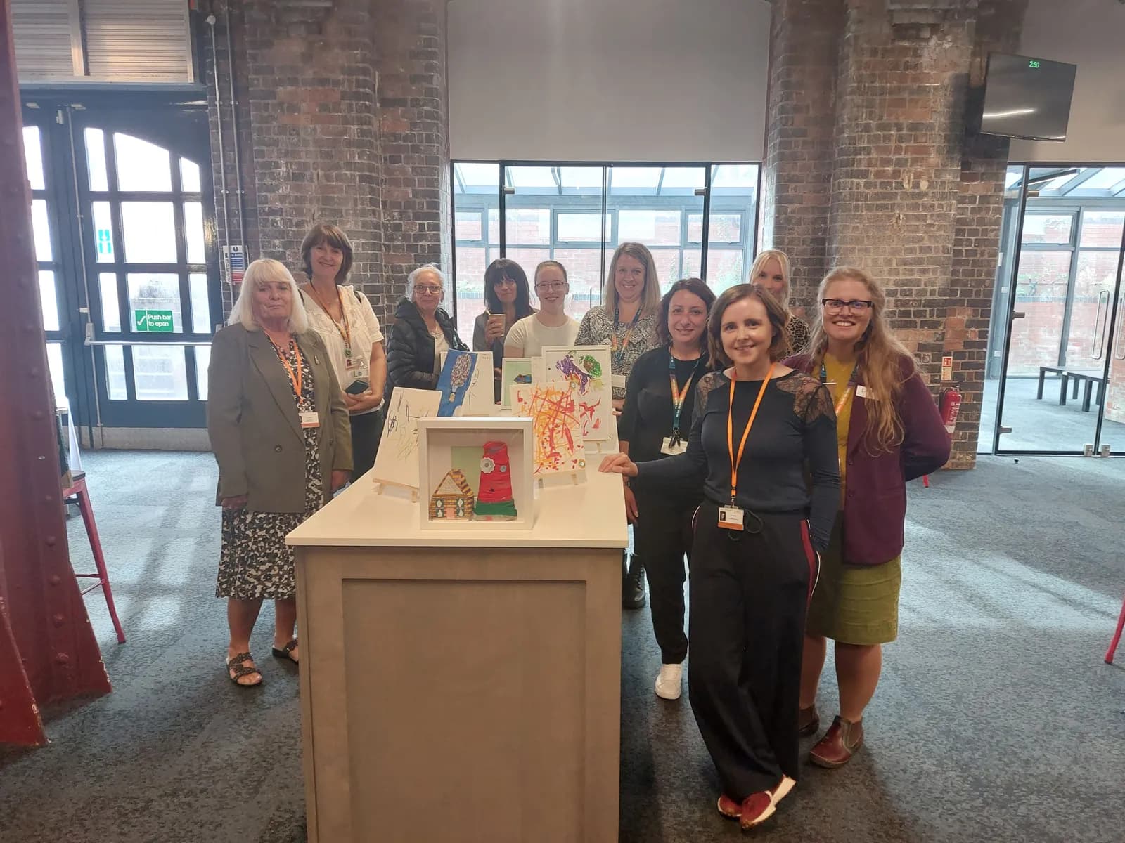 from left to right) Cllr Cook, Sandra, Angela, Haley, Charlotte Snipe, Victoria Harrision, Katie Woolhouse, Marieanna MacPherson, Laurie Gullachsen and Cllr Tomlinson
