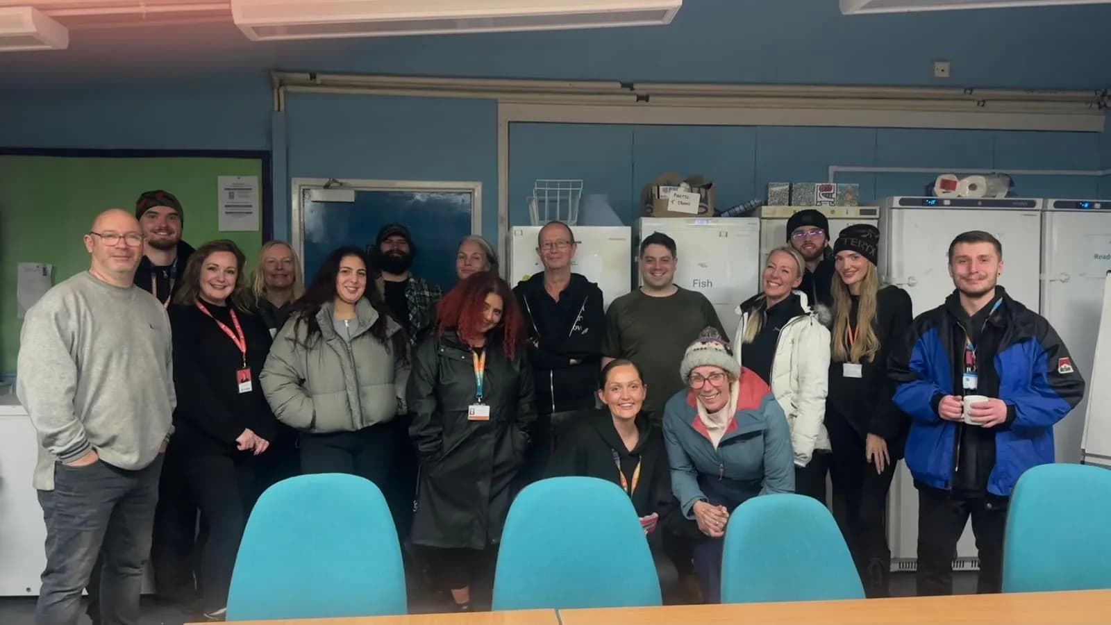 Full group shot of rough sleepers count volunteers