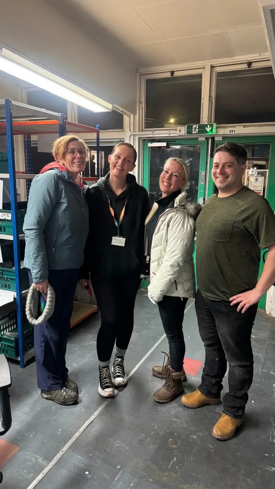 (from left to right) Samantha Mowbray, CEO of Swindon Borough Council, Chelsie Ntsiu, Rough Sleeper Team Manager, Kirston Nelson, Corporate Director for Prevention and Communities and Cllr Courtliff