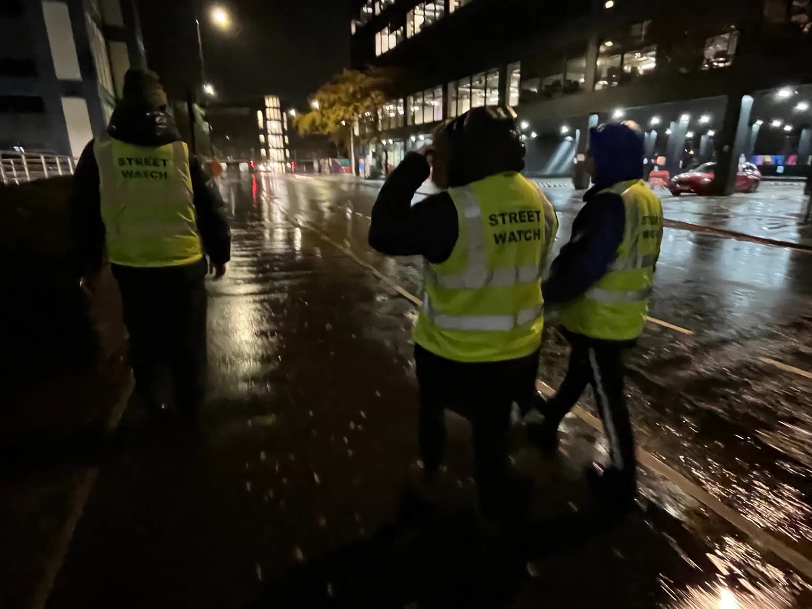 Rough sleepers team walking through town